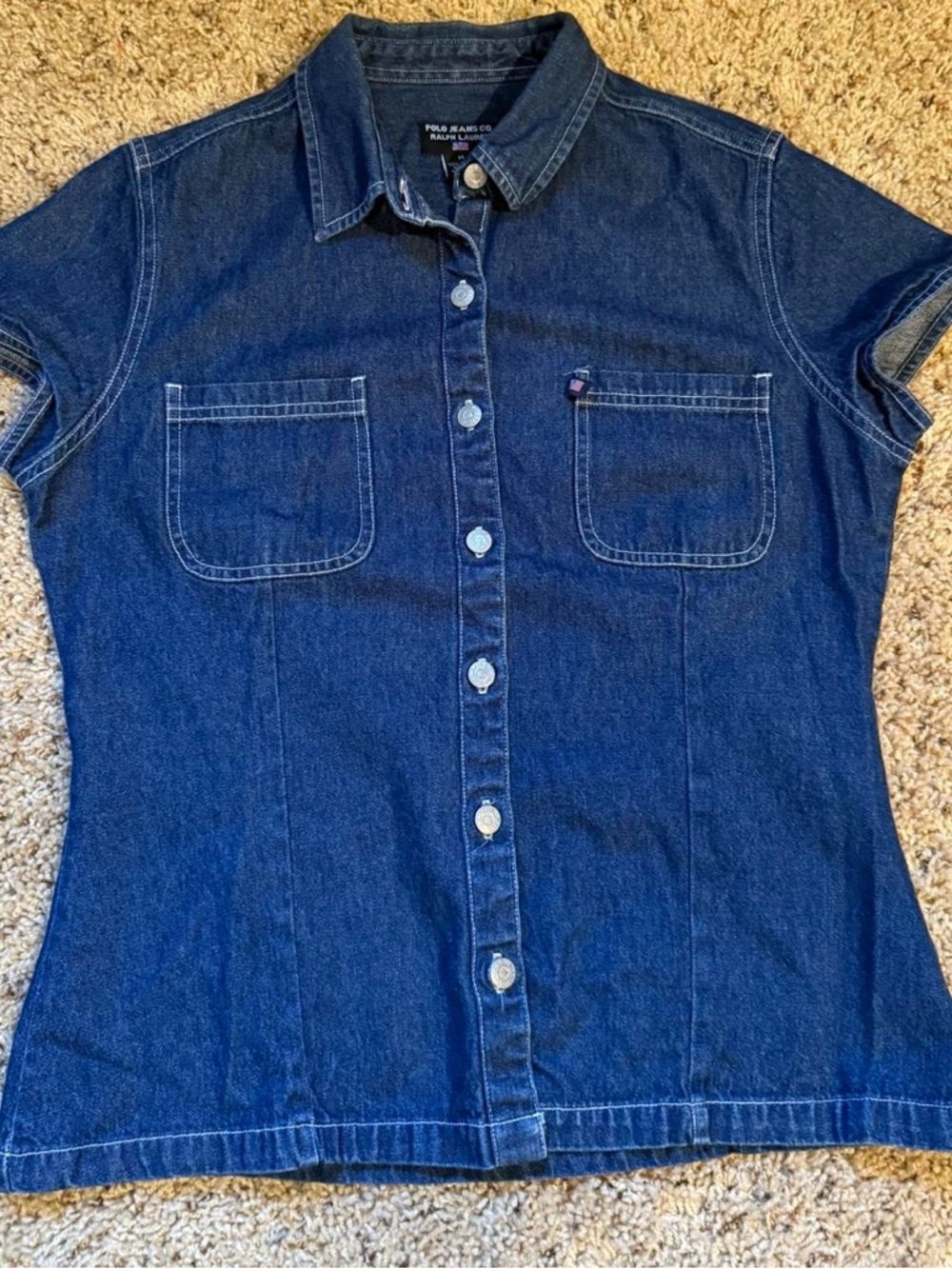 Rare Polo Jeans Co. Denim Button-Up Shirt